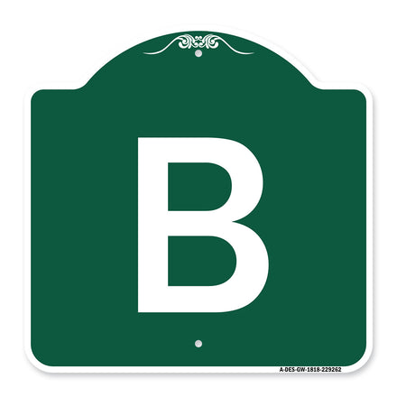 Sign with Letter B