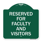 School Parking Sign Reserved for Faculty and Visitors