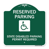 Reserved Parking State Disabled Parking Permit Required (Handicapped Symbol)