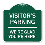 Reserved Parking Sign Visitor Parking We're Glad You're Here!