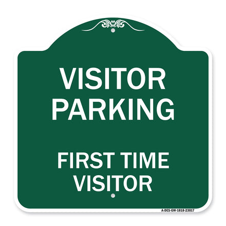 Reserved Parking Sign Visitor Parking First Time Visitor