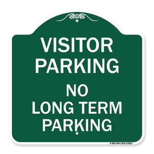 Reserved Parking Sign Visitor Parking No Long-Term Parking