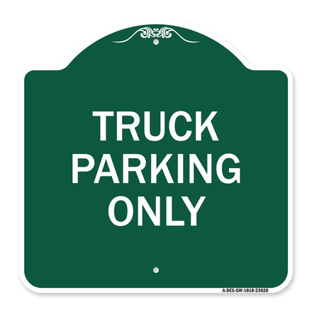 Reserved Parking Sign Truck Parking Only