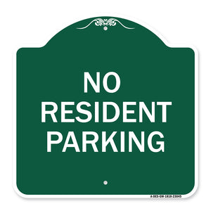 Reserved Parking Sign No Resident Parking