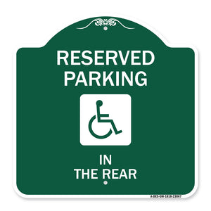 Reserved Parking in the Rear (With Graphic)