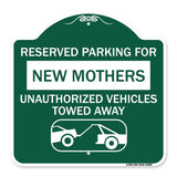 Reserved Parking for New Mothers Unauthorized Vehicles Towed Away (With Tow Away Graphic)