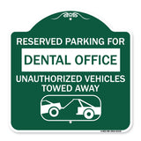 Reserved Parking for Dental Office Unauthorized Vehicles Towed Away (With Car Tow Graphic)
