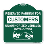 Reserved Parking for Customers Unauthorized Vehicles Towed Away