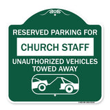Reserved Parking for Church Staff Unauthorized Vehicles Towed Away (With Tow Away Graphic)