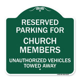 Reserved Parking for Church Members Unauthorized Vehicles Towed Away