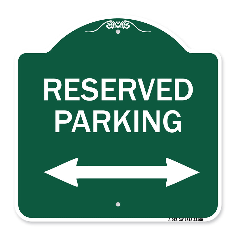 Reserved Parking (Arrow Pointing Left and Right)