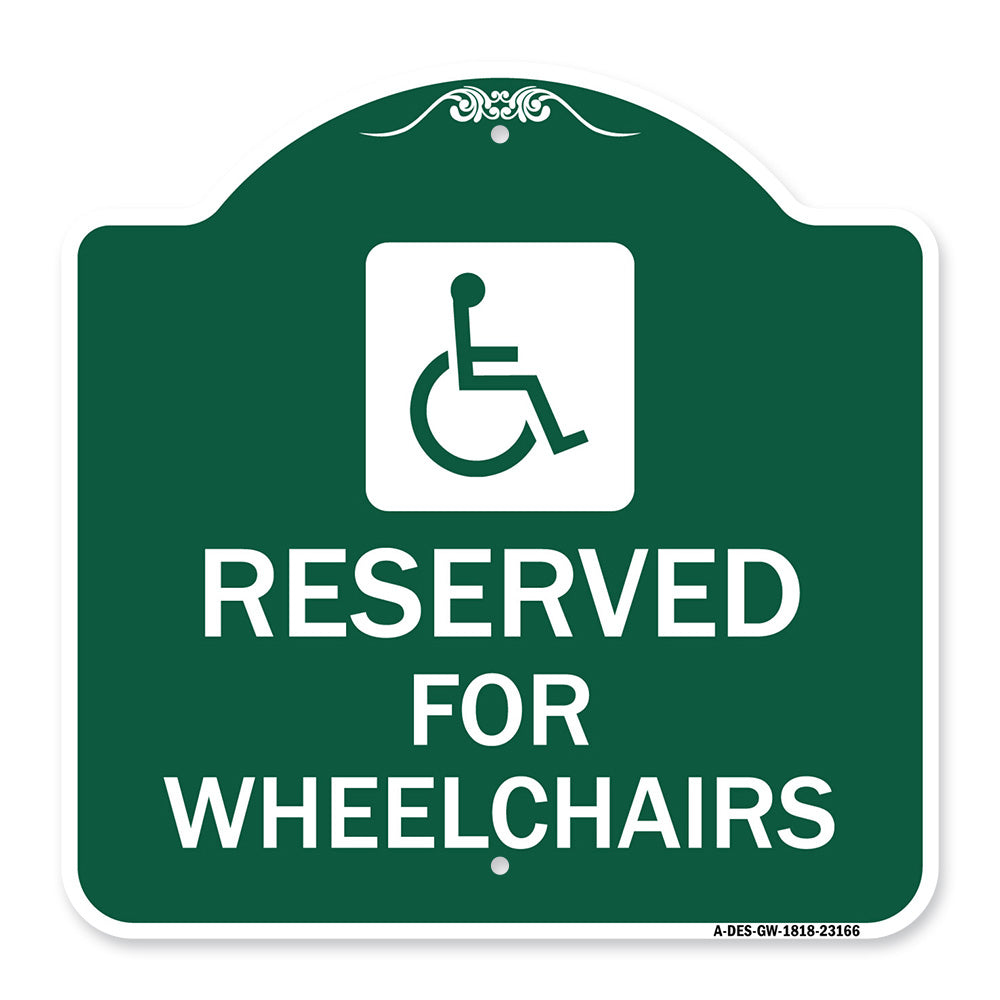 Reserved for Wheelchairs with Graphic