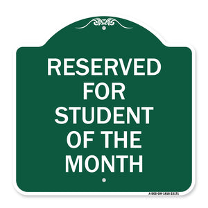 Reserved for Student of the Month