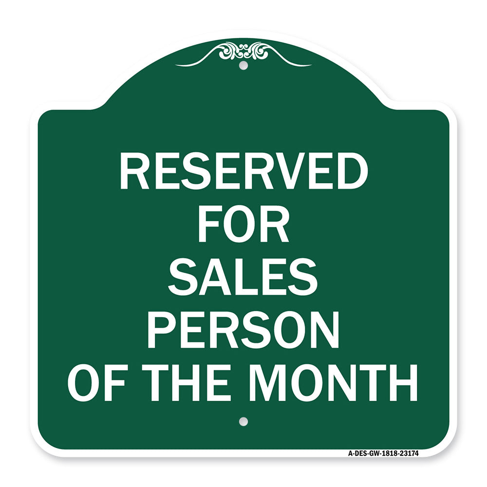 Reserved for Salesperson of the Month