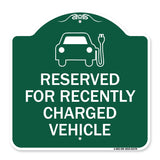 Reserved for Recently Charged Vehicle with Graphic