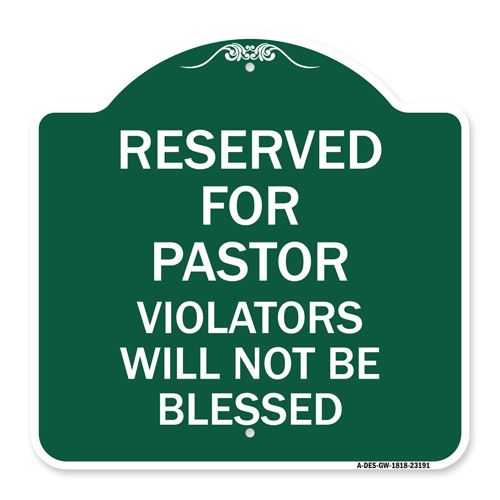 Reserved for Pastor Violators Will Not Be Blessed