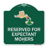 Reserved for Expectant Mothers (With Stork & Baby Graphic)