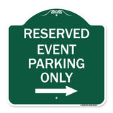 Reserved - Event Parking Only (With Right Arrow)