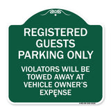 Registered Guest Parking Only Violators Will Be Towed Away at Vehicle Owner's Expense