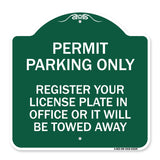 Register Your License Plate in Office or It Will Be Towed Away