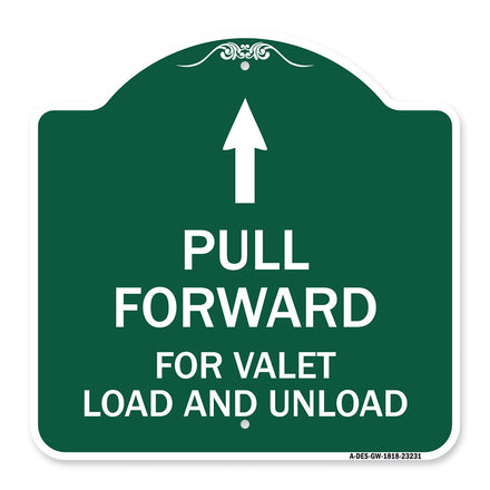 Pull Forward for Valet Load and Unload (With Up Arrow)