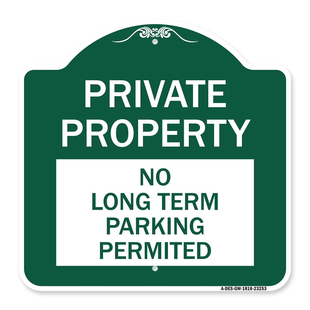 Private Property - No Long-Term Parking Permitted