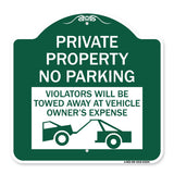 Private Parking Violators Will Be Towed Away at Vehicle Owner's Expense