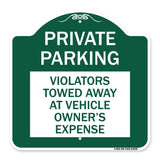 Private Parking Violators Towed Away at Vehicle Owner's Expense
