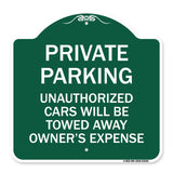 Private Parking Unauthorized Cars Will Be Towed Away at Owner's Expense