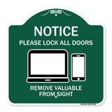 Please Lock All Doors Remove Valuables from Sight