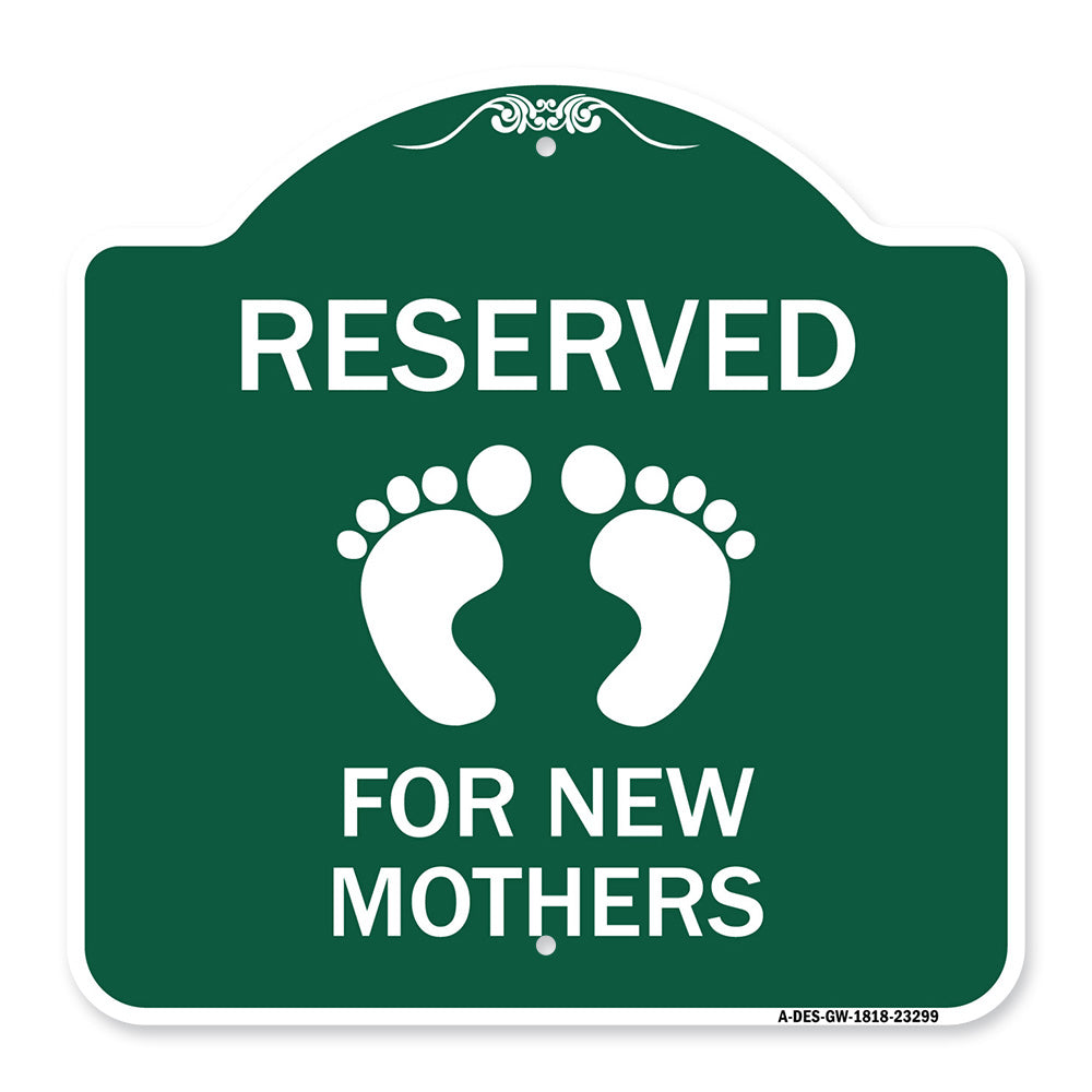 Pink Reserved Parking for New Mothers