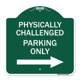 Physically Challenged Parking Only (With Left Arrow)