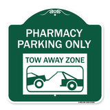 Pharmacy Parking Only Tow Away Zone (With Car Tow Graphic)