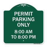 Permit Parking Only 8-00 Am to 8-00 Pm