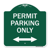 Permit Parking Only (Bidirectional Arrow)