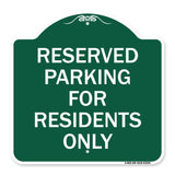 Parking Space Reserved Sign Parking Reserved for Residents Only