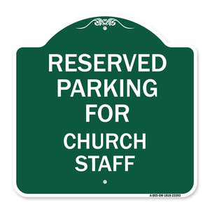 Parking Reserved for Church Staff