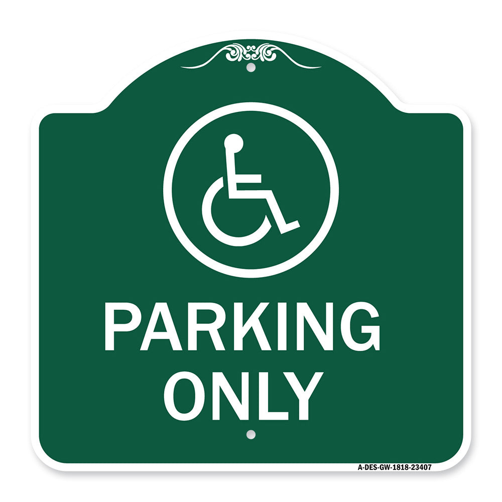 Parking Only (With New Access Symbol)