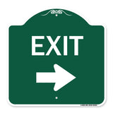 Parking Lot Sign Exit Sign (Right Arrow)