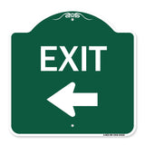 Parking Lot Sign Exit Sign (Left Arrow)