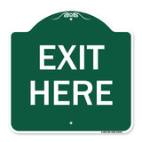 Parking Lot Sign Exit Here