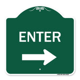 Parking Lot Sign Enter Sign (Right Arrow)
