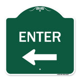Parking Lot Sign Enter Sign (Left Arrow)