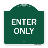 Parking Lot Sign Enter Only