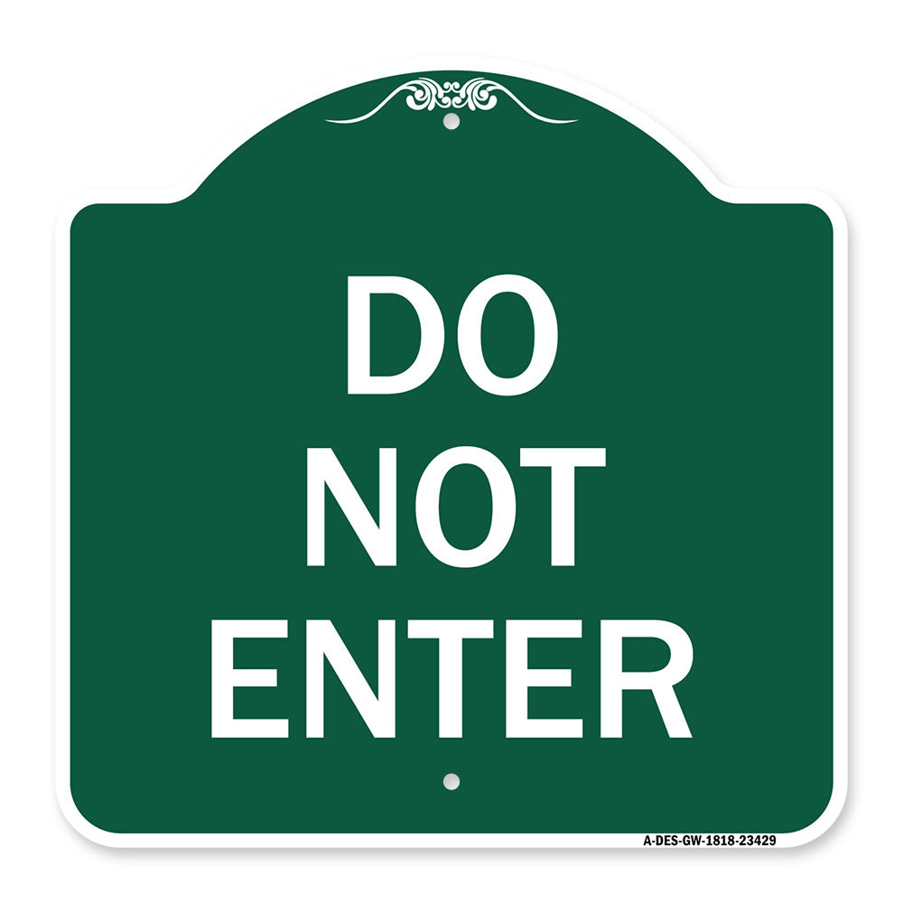 Parking Lot Sign Do Not Enter
