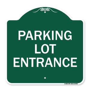 Parking Entrance Sign Parking Lot Entrance
