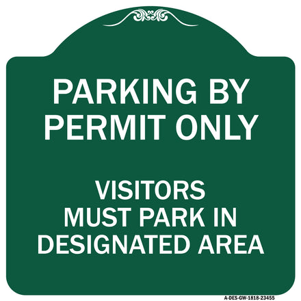 Parking by Permit Only Visitors Must Park in Designated Area