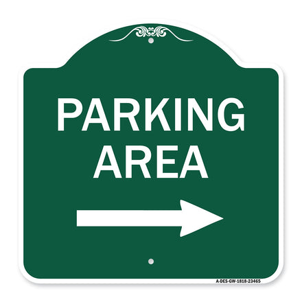 Parking Area with Right Arrow