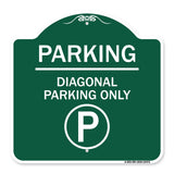 Parking - Diagonal Parking Only (With Parking Symbol)