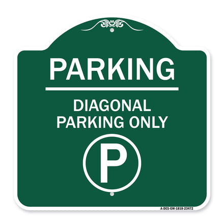 Parking - Diagonal Parking Only (With Parking Symbol)